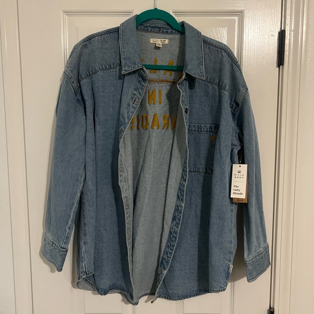 NWT Billabong x The Salty Blonde Denim Shirt Jacket